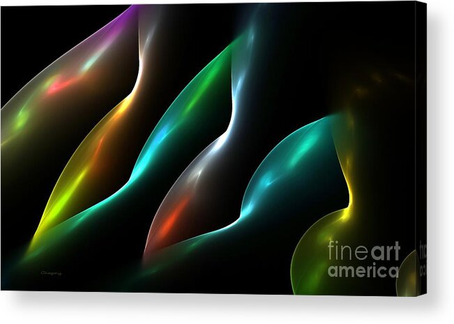 Home Acrylic Print featuring the digital art All shapes and colors 3 by Greg Moores