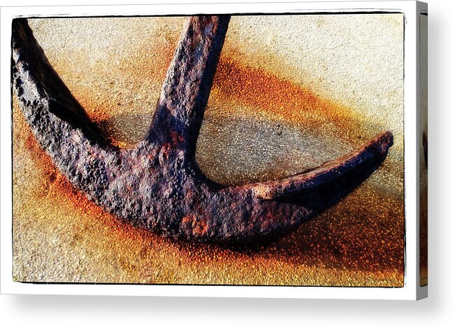 Anchor Acrylic Print featuring the painting Anchored - Coastal Art by Sharon Cummings by Sharon Cummings