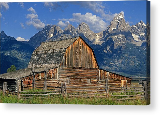 Old Acrylic Print featuring the photograph Antelope Flats Grand Tetons by Buddy Mays