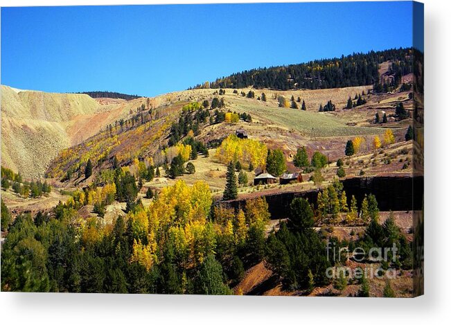Crippple Creek Acrylic Print featuring the photograph Autumn day in Cripple Creek by Michelle Frizzell-Thompson