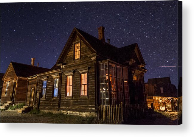 Night Acrylic Print featuring the photograph Cain House at NIght by Cat Connor