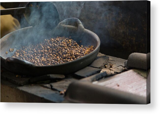 Travel Acrylic Print featuring the photograph Coffee Roasting - Bali by Matthew Onheiber