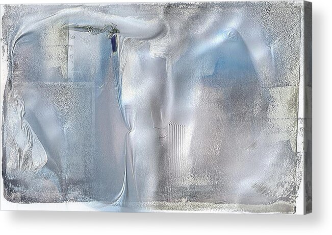 Abstract Acrylic Print featuring the digital art Cool Azure 2 by Davina Nicholas