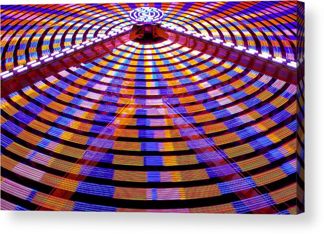 Abstract Acrylic Print featuring the photograph Ferris Wheel by Michael Nowotny