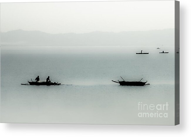 Boat Acrylic Print featuring the photograph Fishing On The Philippine Sea  by Michael Arend