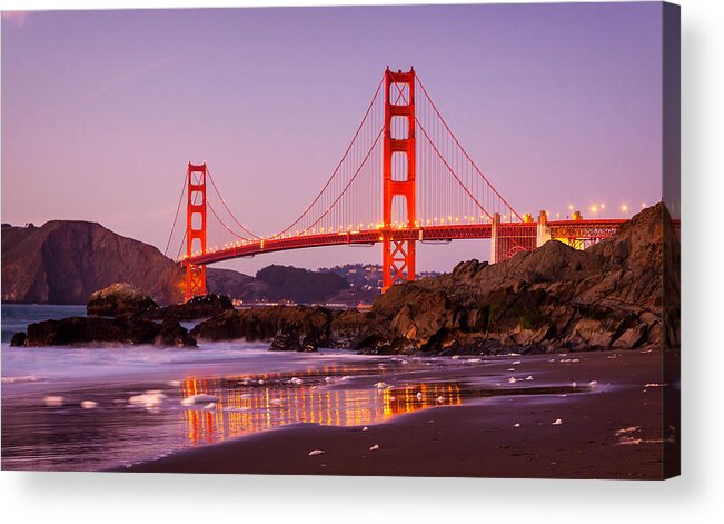 Golden Gate Bridge Acrylic Print featuring the photograph Golden Gate Bridge from Baker Beach by Alexis Birkill