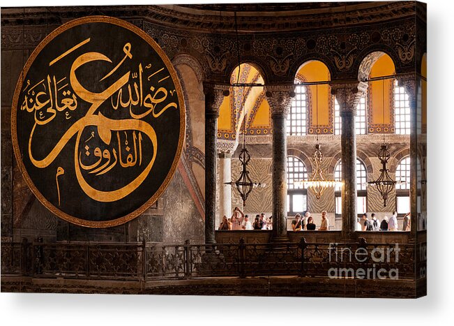 Istanbul Acrylic Print featuring the photograph Hagia Sophia Gallery 01 by Rick Piper Photography
