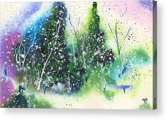 Solstice Acrylic Print featuring the painting Holiday Card 21 by Nelson Ruger