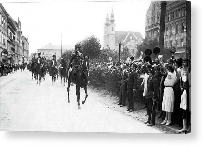 1920s Acrylic Print featuring the photograph Hungarians Protest Trianon by Underwood Archives