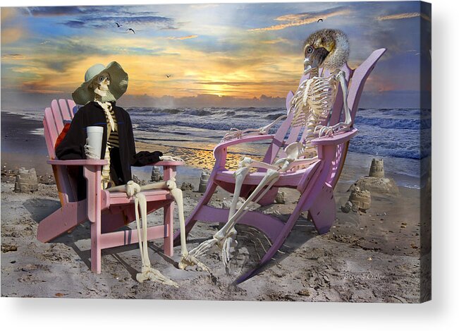Human Acrylic Print featuring the photograph I'll Have One Of Those Drinks by Betsy Knapp