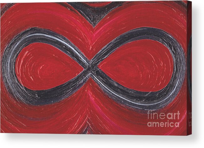 First Star Art Acrylic Print featuring the painting Infinite Love by jrr by First Star Art