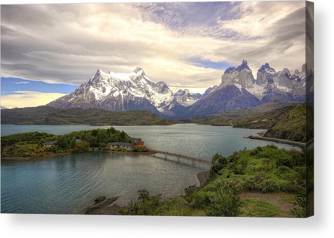 Landscape Acrylic Print featuring the photograph Lake Pehoe by Claudio Bacinello