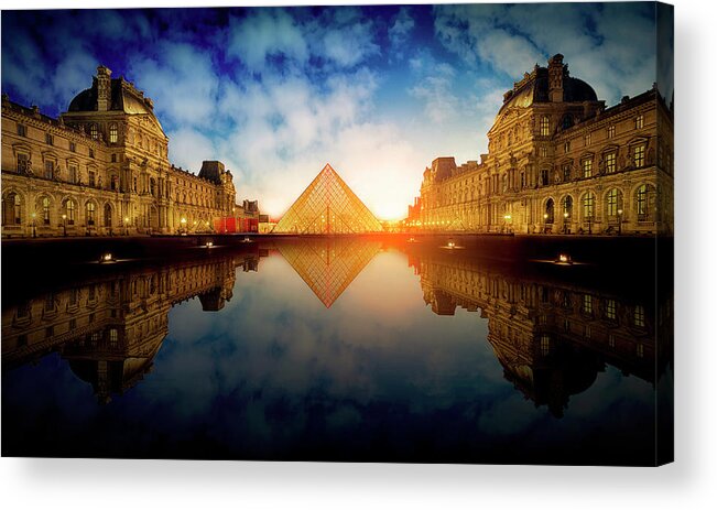 Louvre Acrylic Print featuring the photograph Le Louvre by Massimo Cuomo