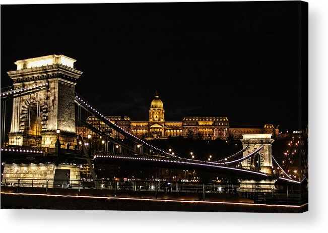 Budapest Acrylic Print featuring the photograph Lights of Budapest by Dave Hall