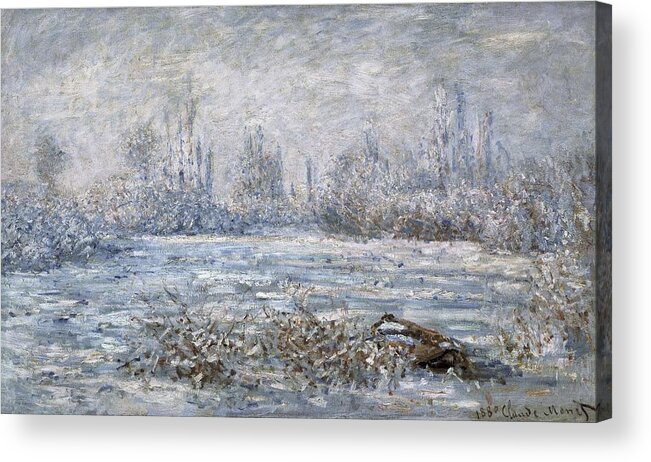 Horizontal Acrylic Print featuring the photograph Monet, Claude 1840-1926. Frost by Everett