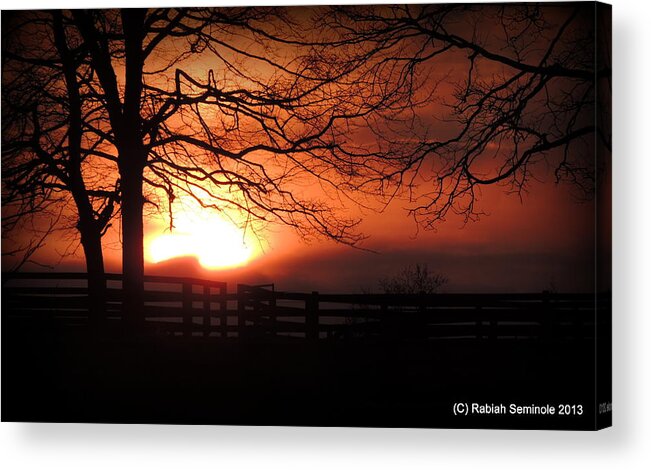 Sunrise Acrylic Print featuring the photograph Morning Sunrise by Rabiah Seminole