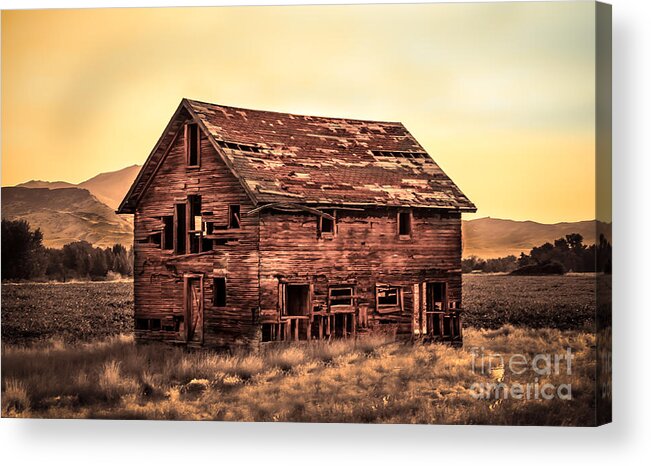 Sunrise Acrylic Print featuring the photograph Old Farm House by Robert Bales