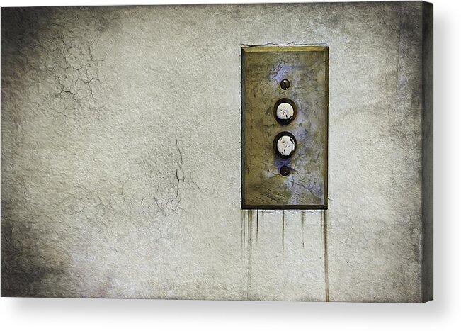 Light Switch Acrylic Print featuring the photograph Push Button by Scott Norris