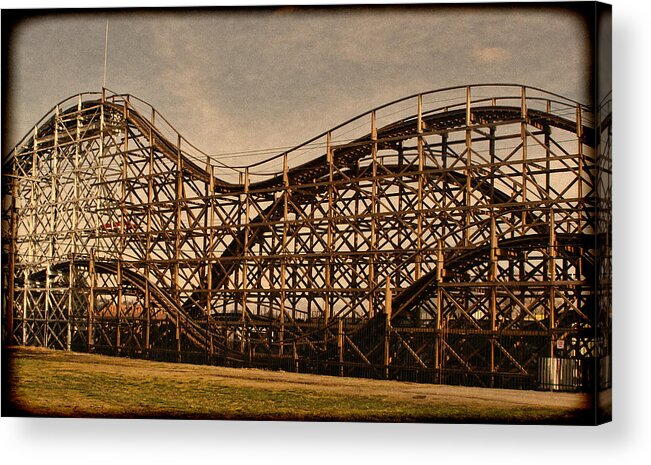 Puyallup Fair Acrylic Print featuring the photograph Roller coaster 1 by Ron Roberts