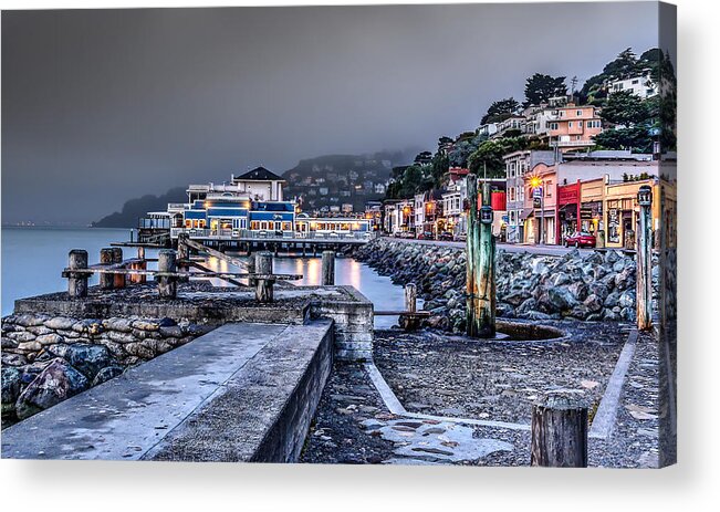 Waterfront Acrylic Print featuring the photograph Sausalito Waterfront 3 by Phil Clark