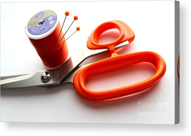 Sewing Acrylic Print featuring the photograph Sewing Essentials by Barbara A Griffin