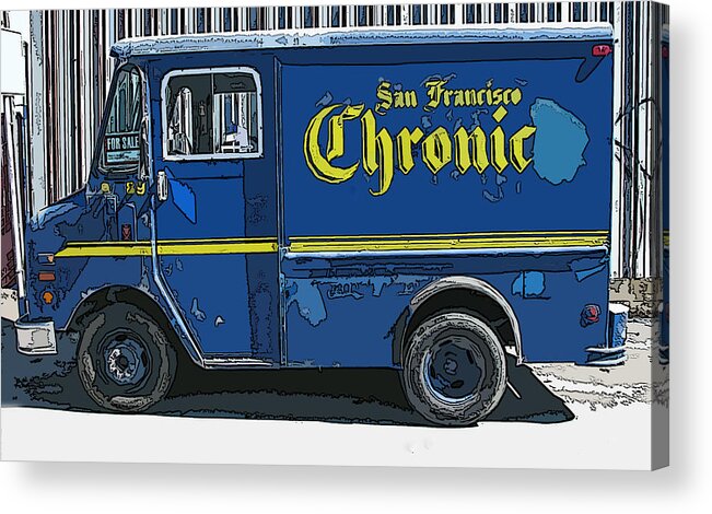 Sf Chronic Truck For Sale Acrylic Print featuring the photograph SF Chronic Truck for Sale by Samuel Sheats