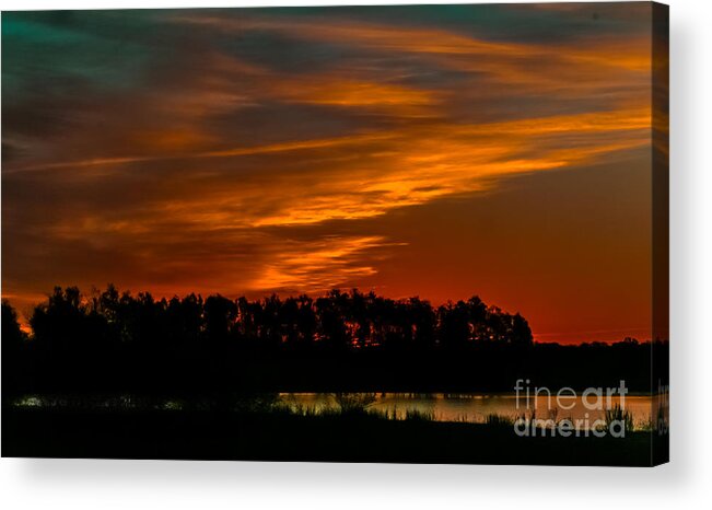 Sunrise Acrylic Print featuring the photograph Sunrise At The Creek by Robert Frederick