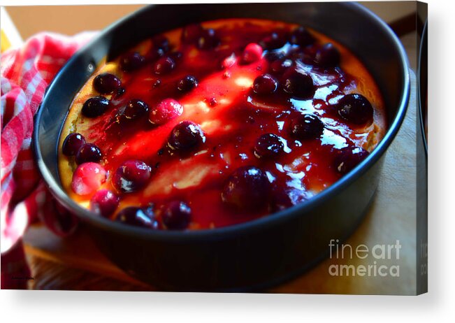 Pie Acrylic Print featuring the photograph Sweetest Cheese Pie by Ramona Matei