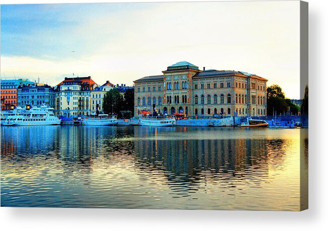 Landscape Acrylic Print featuring the photograph The Colors of Stockholm by Jenny Hudson