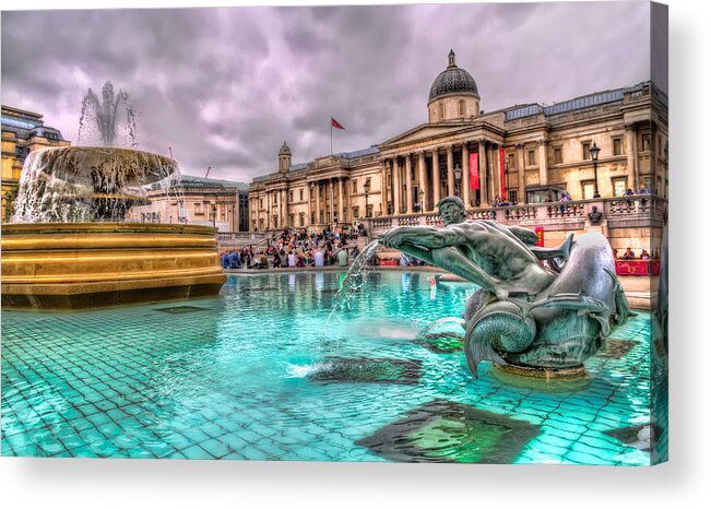 Tim Stanley Acrylic Print featuring the photograph The National Gallery in Trafalgar Square by Tim Stanley