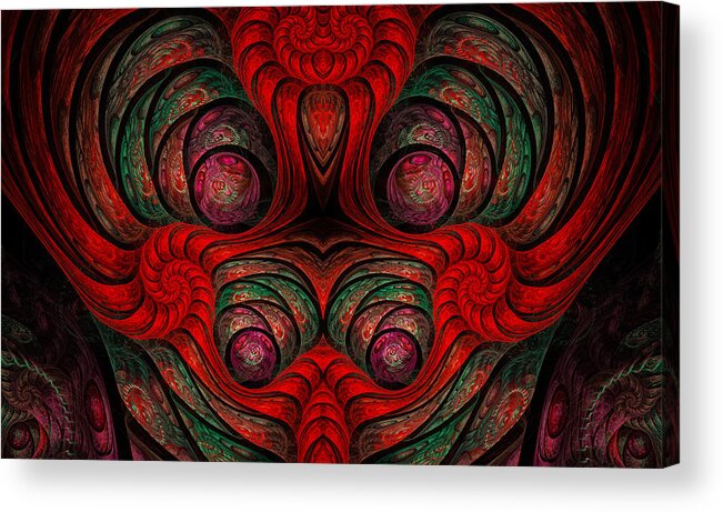 Abstract Acrylic Print featuring the digital art The Queen Abstract by Georgiana Romanovna