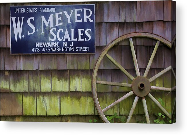 Artistic Acrylic Print featuring the photograph Weathered Wood Wagon Wheel by David Letts