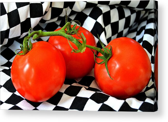 Tomatoes Acrylic Print featuring the photograph Home Grown........ #2 by Tanya Tanski