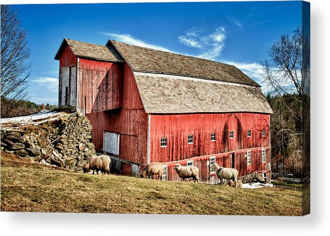Red Barn Acrylic Print featuring the photograph Red Gate Farm #1 by Fred LeBlanc