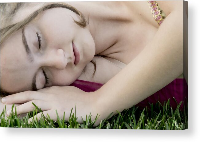 Girl Acrylic Print featuring the photograph Bella Sleeps by Angelina Tamez