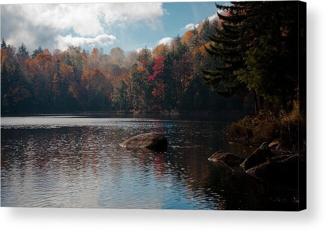 Adirondack's Acrylic Print featuring the photograph Cary Lake in the Adirondacks by David Patterson