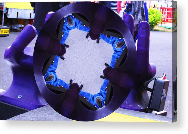 Purple Hands Acrylic Print featuring the photograph Purple Magic Fingers Chair by Kym Backland