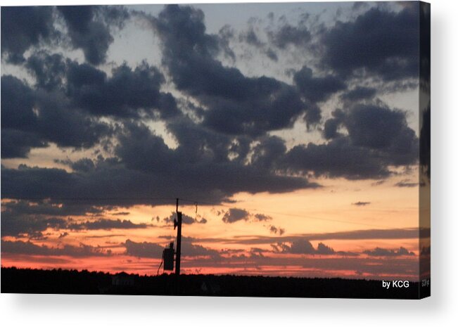 Sunset Acrylic Print featuring the photograph Sunset over the Outer Banks by Kim Galluzzo Wozniak