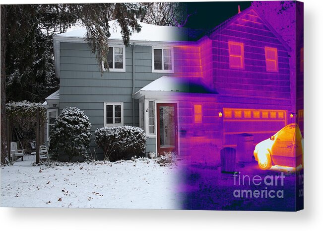 Visible Light Acrylic Print featuring the photograph Visible And Infrared Image Of A House by Ted Kinsman