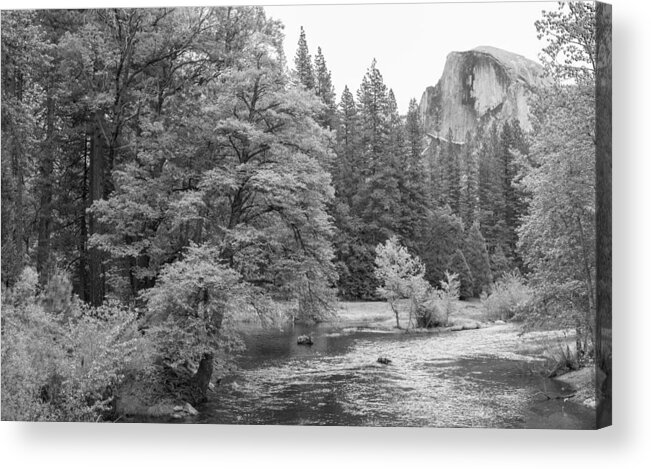 Black And White Acrylic Print featuring the photograph Half Dome #1 by Christopher Perez