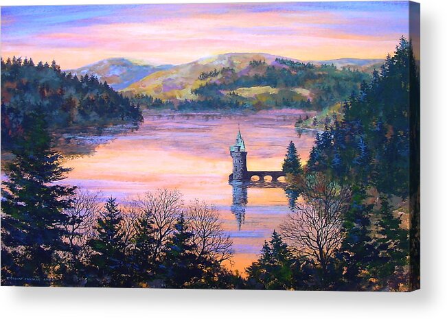 Sunset Lake Vyrnwy Acrylic Print By Stuart Parnell
