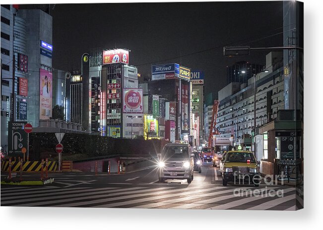 Pedestrians Acrylic Print featuring the photograph Tokyo Streets, Japan #1 by Perry Rodriguez