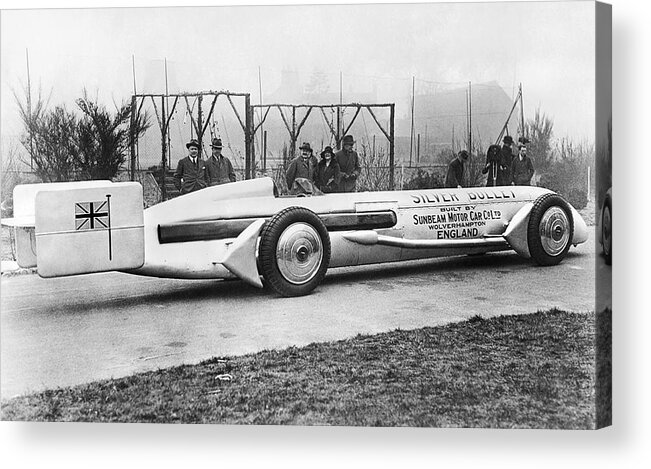 1920s Acrylic Print featuring the photograph Silver Bullet Race Car #3 by Underwood Archives