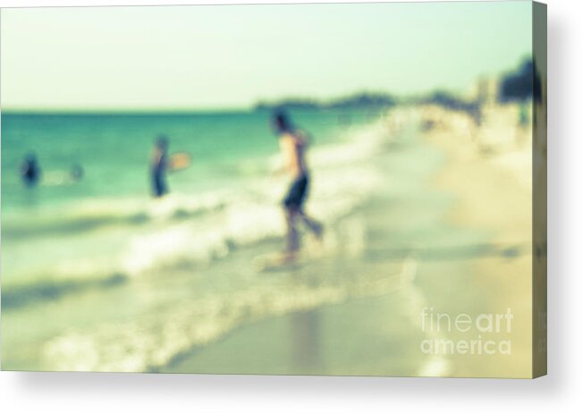 Beach Acrylic Print featuring the photograph a day at the beach III by Hannes Cmarits