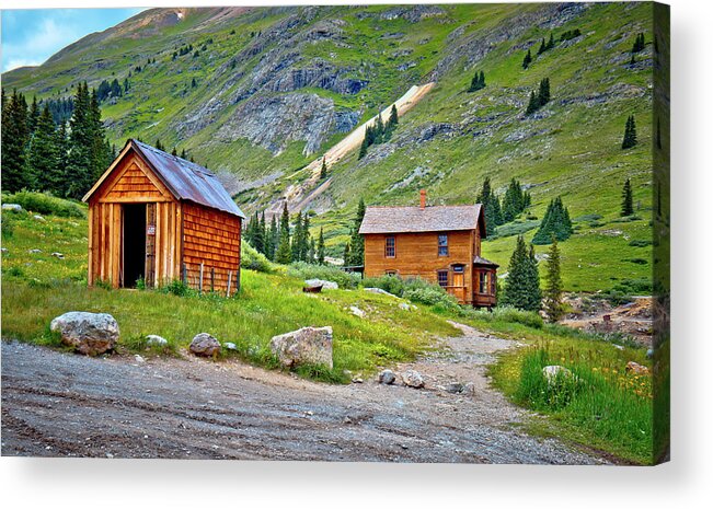 Animas Forks Acrylic Print featuring the photograph Animas Forks Ghost Town by Linda Unger