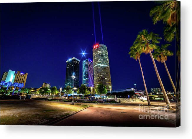 Downtown Tampa Acrylic Print featuring the photograph Bank Of America and Sykes Building Downtown Tampa by Rene Triay FineArt Photos
