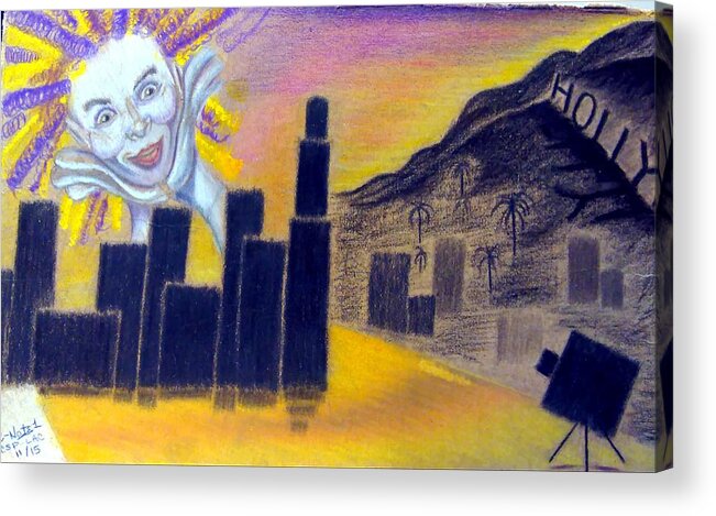 Black Art Acrylic Print featuring the drawing Birth Of A Salesman by Donald C-Note Hooker