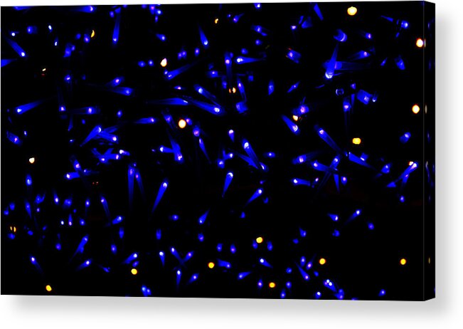 Lights Acrylic Print featuring the photograph Blue points of light. by Robert Rodda