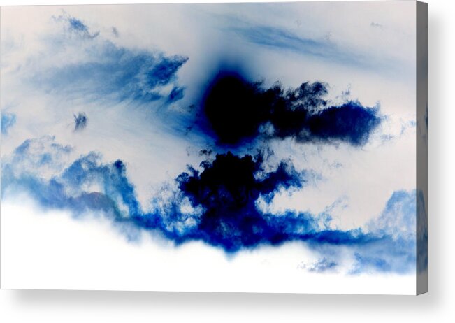 Smoke Acrylic Print featuring the photograph Blue Smoke by Eric Wait