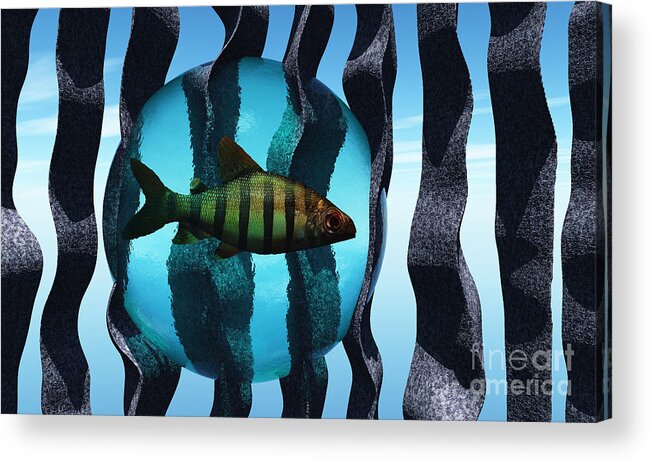 Surreal Acrylic Print featuring the digital art Bound by Richard Rizzo
